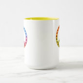 Neonlicht-Friedenszeichen Unisex Tasse (Zentrum)