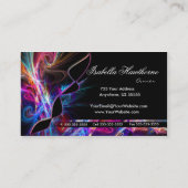 Neonlicht-Grafikdesigner-Visitenkarten d4 Visitenkarte (Rückseite)