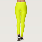 Neonlicht-grüne Vollfarbe Leggings (Rückseite)