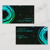 Neonlicht-Kreis-Visitenkarte Visitenkarte (Vorne/Hinten)