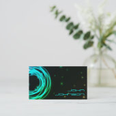 Neonlicht-Kreis-Visitenkarte Visitenkarte (Stehend Vorderseite)