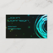 Neonlicht-Kreis-Visitenkarte Visitenkarte (Rückseite)