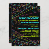Neonlicht-Laser-Umbau-Geburtstags-Party Einladung (Vorne/Hinten)