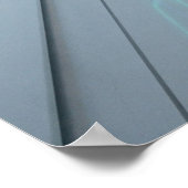 Neonlicht-Tech-Korridor Poster (Ecke)