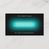 Neonlicht-Zeichenartabdeckung Visitenkarte (Vorderseite)