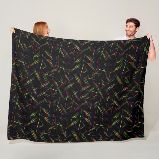 Neonlichter abstraktes Kunstblanket Fleecedecke (Beispiel)