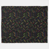 Neonlichter abstraktes Kunstblanket Fleecedecke (Vorderseite (Horizontal))