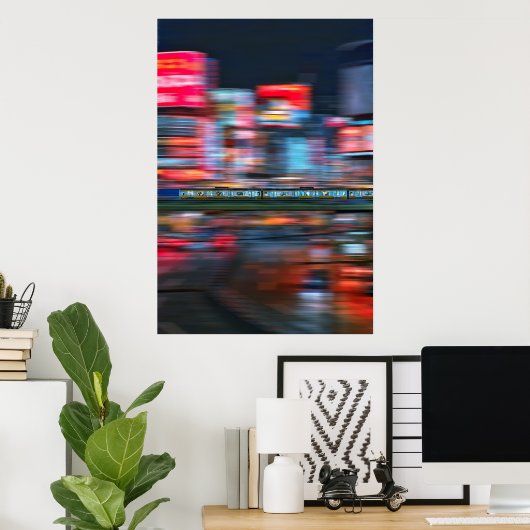 Neonlichter des Kabukicho-Posters (2L) Poster (Heimbüro)