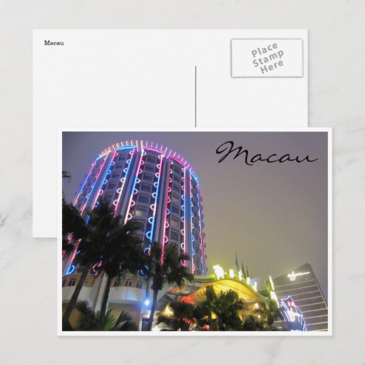 Neonlichter Postkarte (Vorne/Hinten)