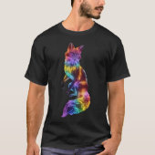 Neonlichter schöner Fuchs T-Shirt (Vorderseite)