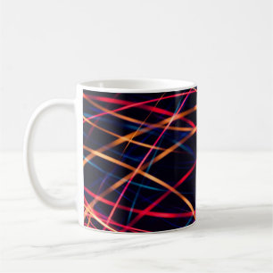 Neonlichter Textur mit langer Belichtung.abstract, Kaffeetasse