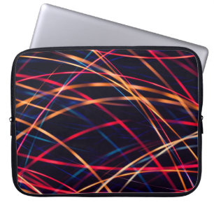 Neonlichter Textur mit langer Belichtung.abstract, Laptopschutzhülle