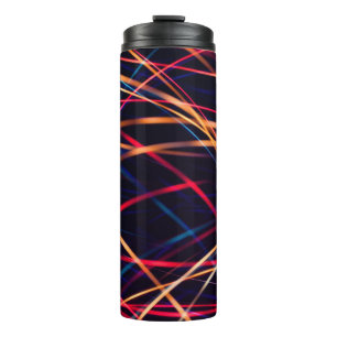 Neonlichter Textur mit langer Belichtung.abstract, Thermosbecher