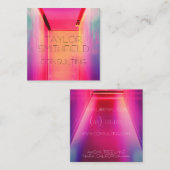 Neonlichtkarte Quadratische Visitenkarte (Vorne/Hinten)