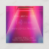 Neonlichtkarte Quadratische Visitenkarte (Rückseite)