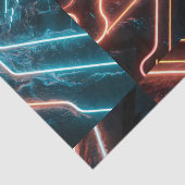 Neonlichtmuster Seidenpapier (Detail)