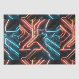 Neonlichtmuster Seidenpapier