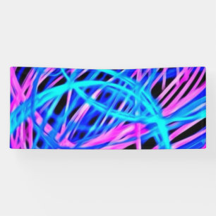 Neonlichtshow, blau banner