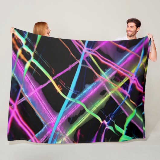 Neonlichtshow Fleecedecke (Beispiel)