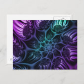 Neonlichtspirale Postkarte (Vorne/Hinten)