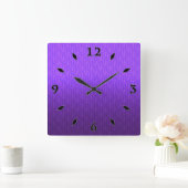 Neonlilac-Verlauf. Quadratische Wanduhr (Zuhause)