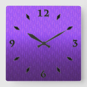 Neonlilac-Verlauf. Quadratische Wanduhr (Vorderseite)