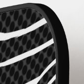 NeonLine 1 Schwarz bearbeitbare Namen und Initiale Pickleball Schläger (Linke Seite)