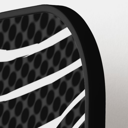 NeonLine 1 Schwarz bearbeitbare Namen und Initiale Pickleball Schläger (Linke Seite)