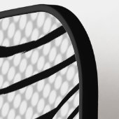 NeonLine 1 Weißer bearbeitbarer Name und Initialen Pickleball Schläger (Linke Seite)