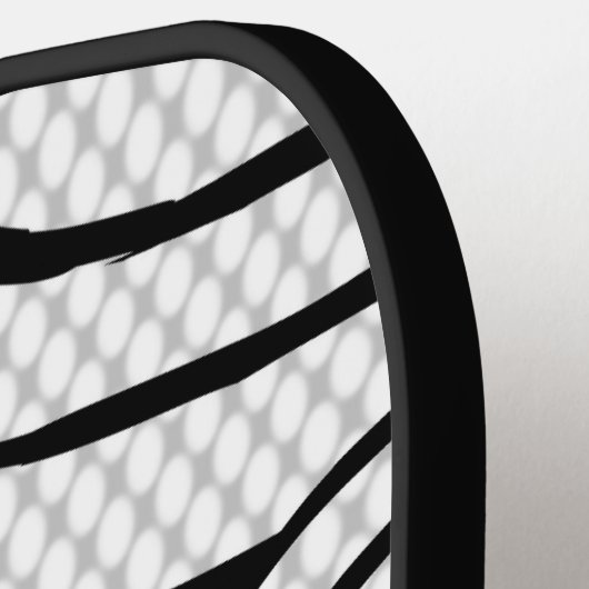 NeonLine 1 Weißer bearbeitbarer Name und Initialen Pickleball Schläger (Linke Seite)