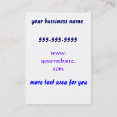 Neonmähnen-Visitenkarten Visitenkarte (Rückseite)