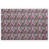Neonmake-upmuster Stoff (Fat Quarter (45,7 x 55,9 cm))