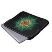NeonMandala-Entwurf Laptopschutzhülle (Vorne Knopf)