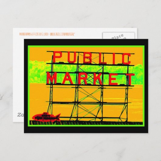 Neonmarkt Postkarte (Vorne/Hinten)