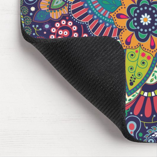 Neonmehrfarbenblumenpaisley-Muster Mousepad (Ecke)