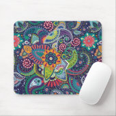 Neonmehrfarbenblumenpaisley-Muster Mousepad (Mit Mouse)