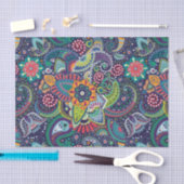 Neonmehrfarbenblumenpaisley-Muster Seidenpapier (Handwerk)