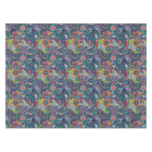 Neonmehrfarbenblumenpaisley-Muster Tischdecke (Vorderseite (Horizontal))