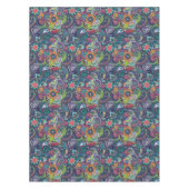 Neonmehrfarbenblumenpaisley-Muster Tischdecke (Vorderseite)