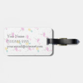 Neonmonogramm der flamingo-| gepäckanhänger (Rückseite horizontal)