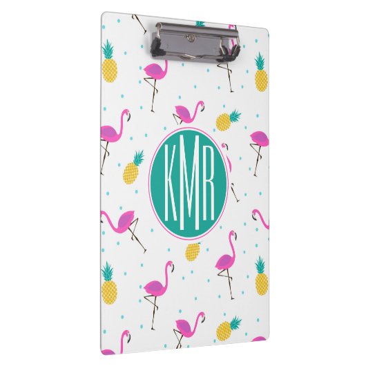 Neonmonogramm der flamingo-| klemmbrett (Rechts)