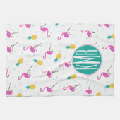 Neonmonogramm der flamingo-| küchentuch (Horizontal)