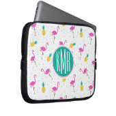 Neonmonogramm der flamingo-| laptopschutzhülle (Vorne Rechts)