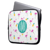 Neonmonogramm der flamingo-| laptopschutzhülle (Vorderseite Links)