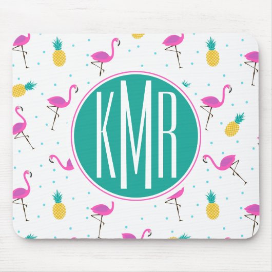 Neonmonogramm der flamingo-| mousepad (Vorne)
