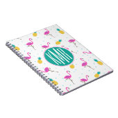 Neonmonogramm der flamingo-| notizblock (Rechte Seite)