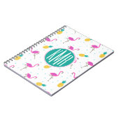 Neonmonogramm der flamingo-| notizblock (Linke Seite)