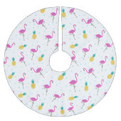 Neonmonogramm der flamingo-| polyester weihnachtsbaumdecke (Vorderseite)