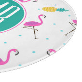 Neonmonogramm der flamingo-| schneidebrett (Ecke)