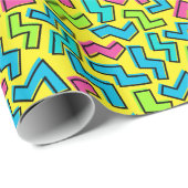 Neonmuster der 80er/90er Jahre Geschenkpapier (Rolleneckpunkt)